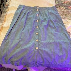 Madewell Chambray Midi Skirt